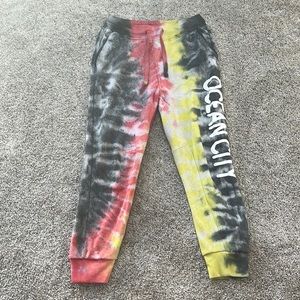 Fleece tie-dye joggers
